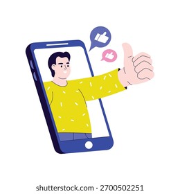 Conexão com o público por meio de conteúdo interativo Ilustração
