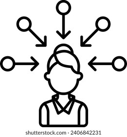 Connecting Business Outline vector illustration icon