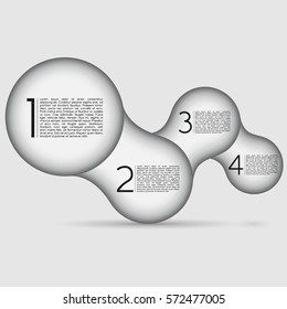 Connecting Circles with Inner Shadow, Modern Design Layout | EPS10 Vector