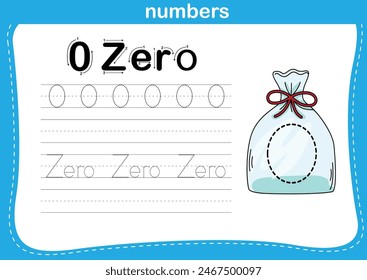 Connecting dot and printable numbers exercise for preschool and kindergarten kids illustration vector