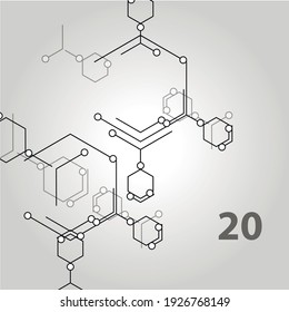 Connecting dots in abstract style. Abstract background technology graphic design