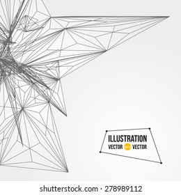 Connecting Dots - Connection Business and Science Vector Concept. Gray Communication Background. Graphic Design for Your Design