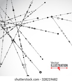 Connecting dots - Connection Business and Science concept. Vector illustration.