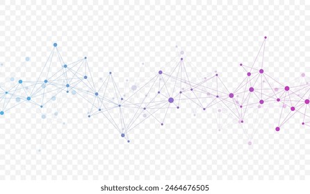 Puntos y líneas de conexión. Abstractas fondo de estilo plexo geométrico. Arte vectorial dibujado a mano