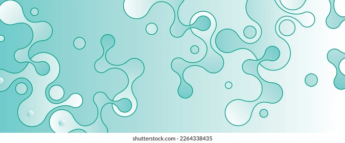 Connecting dots and lines. Global network elements. Geometric abstract technology background. Vector banner design