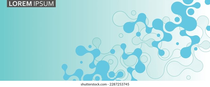 Connecting dots and lines. Global network elements. Geometric abstract technology background. Vector banner design