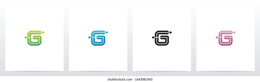 Connecting Dots On Letter Logo Design G