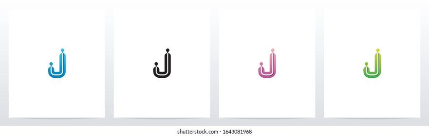 Connecting Dots On Letter Logo Design J