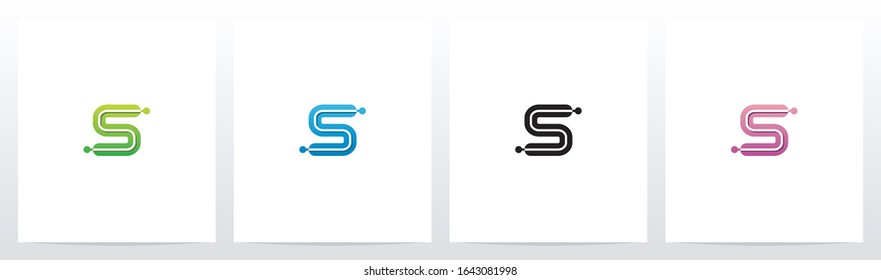 Connecting Dots On Letter Logo Design S