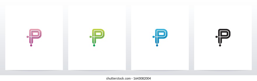 Connecting Dots On Letter Logo Design P