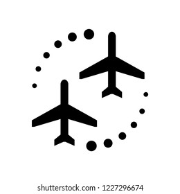 Connecting Flight , Transit, Transfer  Icon / Public Information Symbol