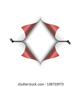 connecting four sheets of paper on a white background. Vector
