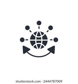 connecting icon. vector.Editable stroke.linear style sign for use web design,logo.Symbol illustration.