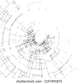Connecting lines and dots on white background. Abstract network connection design concept. Technology design vector background, digital geometric abstraction with lines and points.