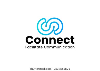 Ilustración de icono de Vector de logotipo de conexión