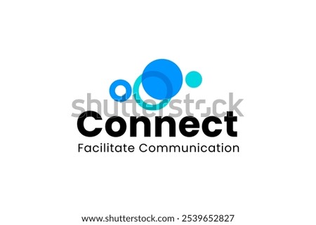 connecting logo vector icon illustration