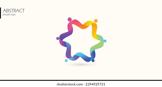 connecting people icon business network logo social networking communication infographic abstract diversity people silhouette vector illustration	