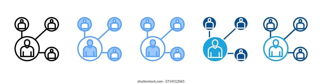 Conjunto de iconos de Personas de conexión colección de estilos múltiples