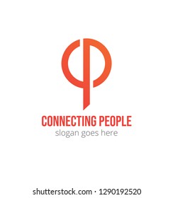 Connecting People Logo Template