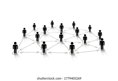 Connecting people online global. Social network concept. Vector illustration