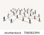 Connecting people. Social network concept. Vector illustration