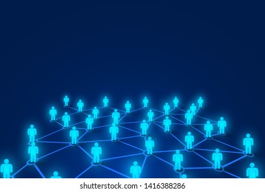 Connecting people. Social network concept. Bright background. Vector illustration