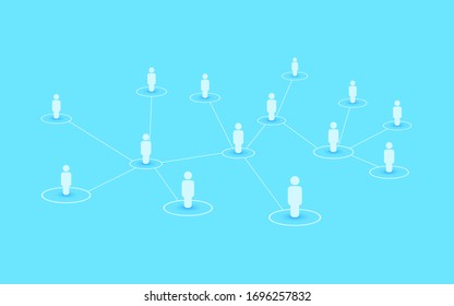 Connecting people. Social network concept. Vector illustration