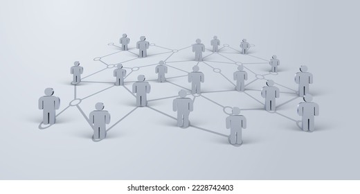 Connecting people. Social network concept. Vector illustration