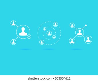 connecting people, Social network concept Vector