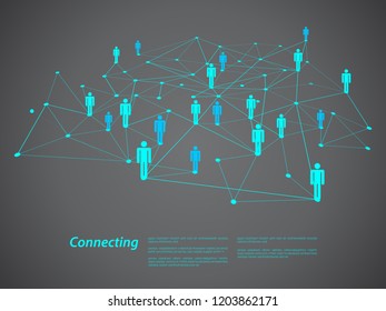 Vector de conexión de personas