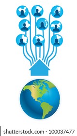connecting people - vector illustration