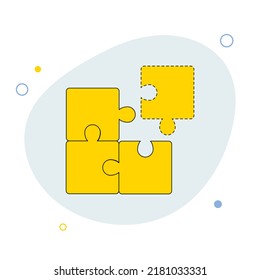 Connecting puzzle elements. Jigsaw. Business concept. Vector illustration flat design style