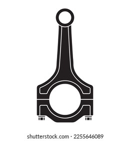 connecting rod,piston,mechanic icon vector isolated on background