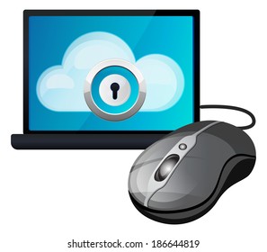 Connecting with Secure Cloud Technology - Illustration
