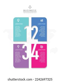 Connecting Steps business Infographic Template with 4 Elements