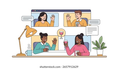 Connecting Through Virtual Spaces People Enjoying Online Interactions and Conversations