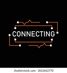 connecting, typography stylish graphic design, for tshirt print, vector illustration