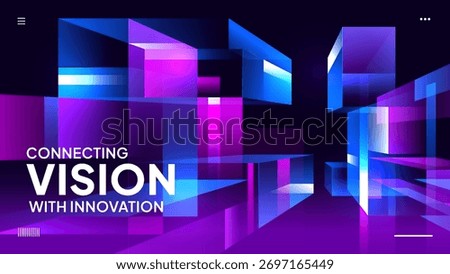 Connecting Vision and Innovation - Futuristic Gradient Background