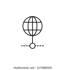 connecting world icon. Element of business icon for mobile concept and web apps. Thin line connecting world icon can be used for web and mobile