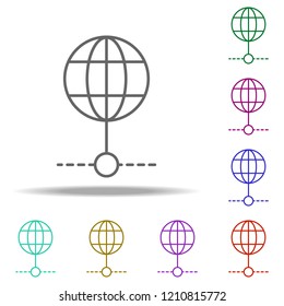 connecting world icon. Elements of business in multi color style icons. Simple icon for websites, web design, mobile app, info graphics
