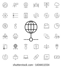 connecting world icon. Universal set of business for website design and development, app development