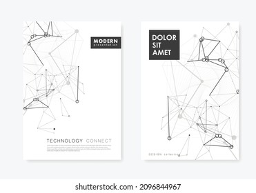 Connection in abstract style on white background. Vector illustration design. Abstract background. Technology presentation template. Vector design element. Business concept