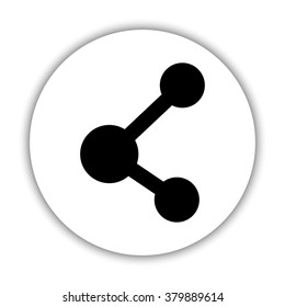 connection -  black vector icon