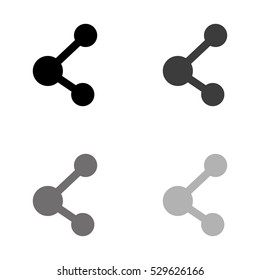 connection -  black vector icon