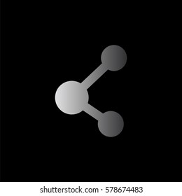 connection -  black vector icon