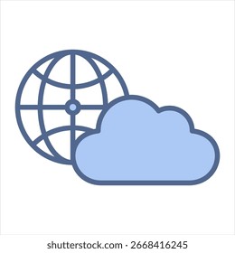 Ilustración vectorial de icono azul de conexión
