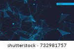 Connection blue science background 