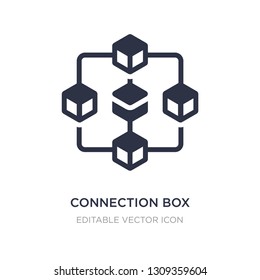 connection box chart icon on white background. Simple element illustration from Business concept. connection box chart icon symbol design.