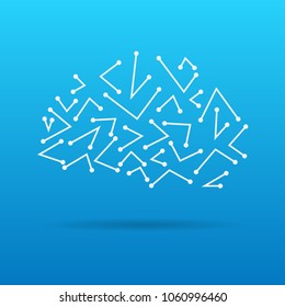 connection brain line vector illustration .