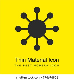 Connection bright yellow material minimal icon or logo design